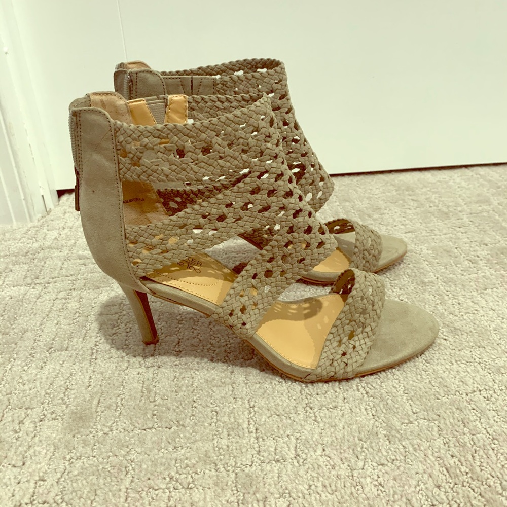 Grey suede sandals